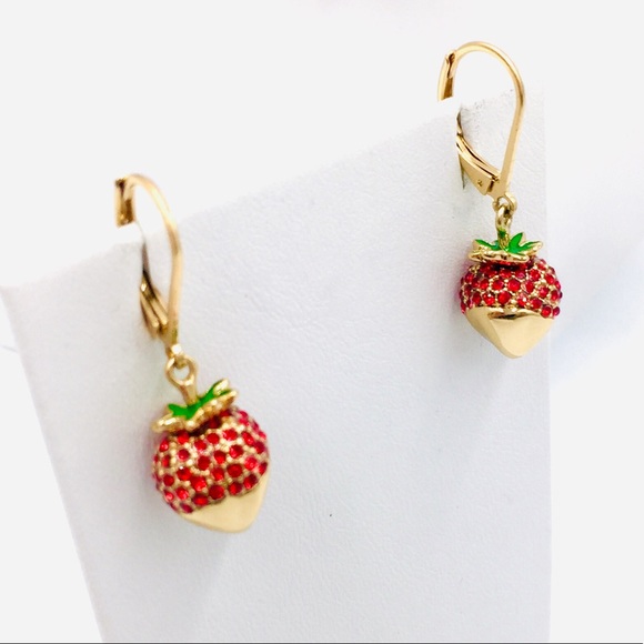 ‼️SOLD‼️ Kate Spade Outside the Box Strawberry Earrings - Picture 7 of 8
